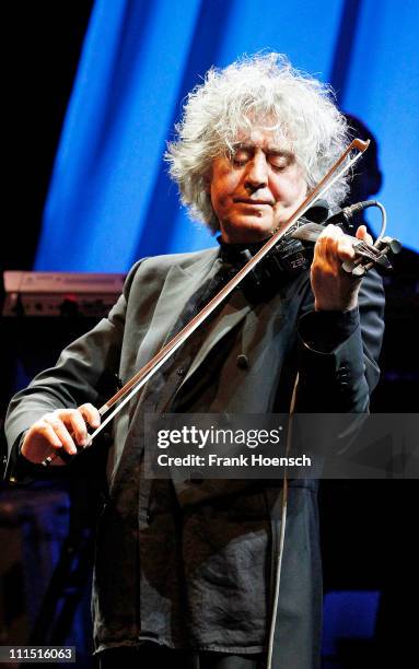 Singer and composer Angelo Branduardi performs live during a concert at the Friedrichstadtpalast on April 4, 2011 in Berlin, Germany.