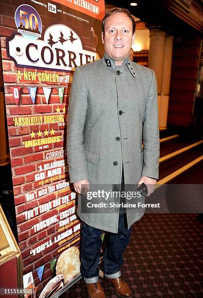 Coronation Street' actor Antony Cotton attends the press night of 'Corrie! The Play' at Manchester Palace Theatre on April 4, 2011 in Manchester,...