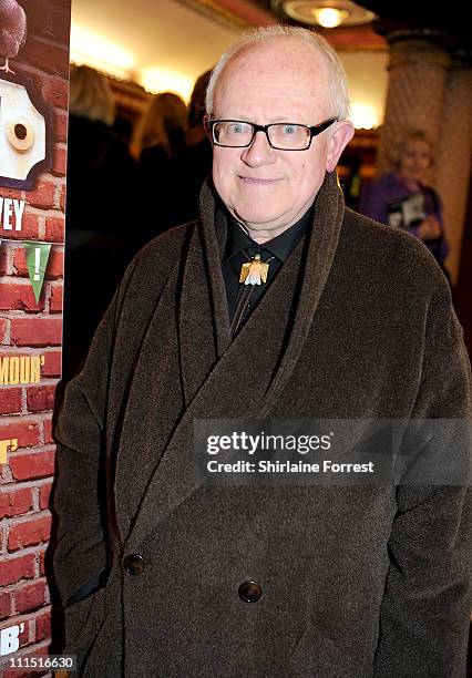 Former 'Coronation Street' actor Ken Morley attends the press night of 'Corrie! The Play' at Manchester Palace Theatre on April 4, 2011 in...