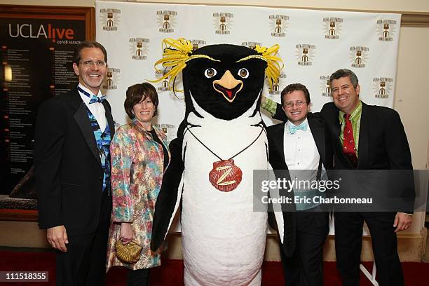 Director Chris Buck, Sony's Sandra Rabins, Producer Chris Jenkins and Sony's Yair Landau at the 35th Annual Annie Awards on February 8, 2008 at UCLA...