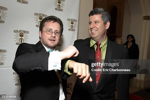 Producer Chris Jenkins and Sony's Yair Landau at the 35th Annual Annie Awards on February 8, 2008 at UCLA Royce Hall in Los Angeles, CA.