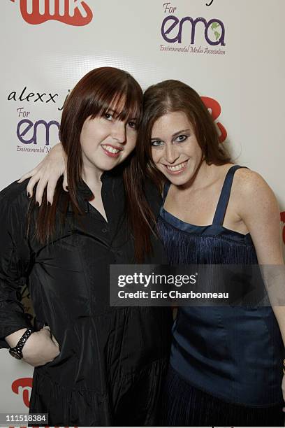 Owners Marni Flans and Bari Milken at EMA Organic T-Shirts launch party on February 13, 2008 at MILK in Los Angeles, CA.