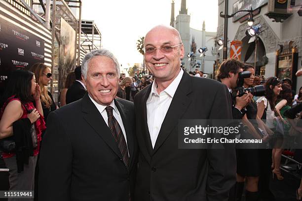 Warner's Dan Fellman and Producer Moritz Borman at Warner Bros. Pictures U.S. Premiere of "Terminator Salvation" on May 14, 2009 at Grauman's Chinese...