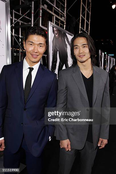 Rick Yune and Karl Yune at Warner Bros. Pictures Premiere of 'Ninja Assassin' on November 19, 2009 at Grauman's Chinese Theatre in Hollywood,...