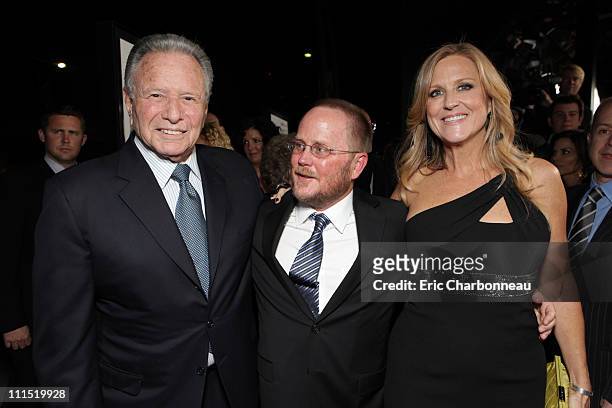 Producer Mace Neufeld, Writer Anthony Peckham and Producer Lori McCreary at Warner Bros. Pictures Los Angeles Premiere of 'Invictus' on December 03,...
