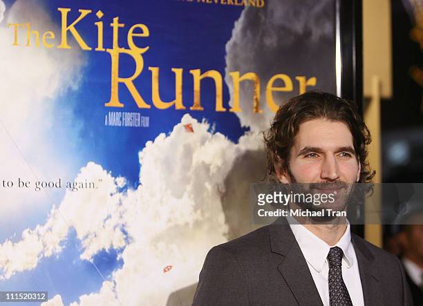 Screenwriter David Benioff arrives at the Los Angeles Premiere of "The Kite Runner" held at The Egyptian Theater on December 4, 2007 in Hollywood,...