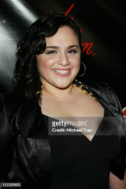 Actress Nikki Blonsky arrives at the "Style Your Slim" Party hosted by Rachel Hunter held at Boulevard 3 on January 8, 2008 in Hollywood, California.