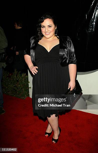 Actress Nikki Blonsky arrives at the "Style Your Slim" Party hosted by Rachel Hunter held at Boulevard 3 on January 8, 2008 in Hollywood, California.