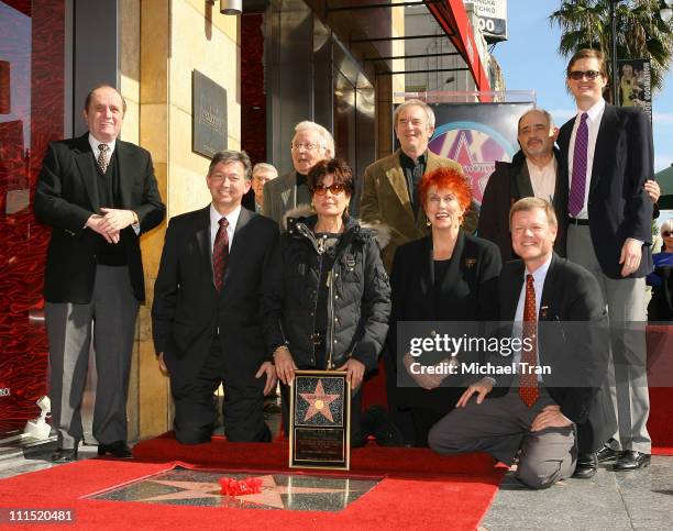 Actor Bob Newhart, Leron Gubler, actress Tina Sinatra, actor Arte Johnson, John Pleshette, Jeffrey C. Biggs and actress Marcia Wallace attend the...