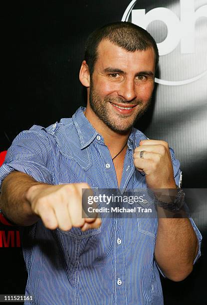 Boxer Joe Calzaghe arrives at the World Premiere of "88 Minutes" held at Planet Hollywood Resort & Casino on April 16, 2008 in Las Vegas, Nevada.