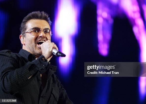 George Mic Singer George Michael performs onstage during the 2008