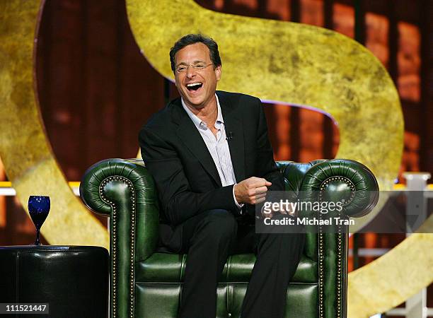 Actor/comedian Bob Saget on stage at the 'Comedy Central Roast Of Bob Saget' on the Warner Brothers Lot on August 3, 2008 in Burbank, California.