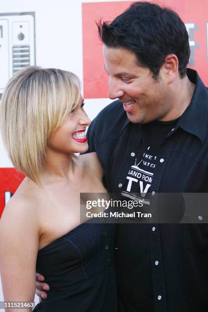 Actress Hayden Panettiere and Actor Greg Grunberg arrive to the "Netflix Live! On Location" concert series featuring "The Band From TV" held at The...