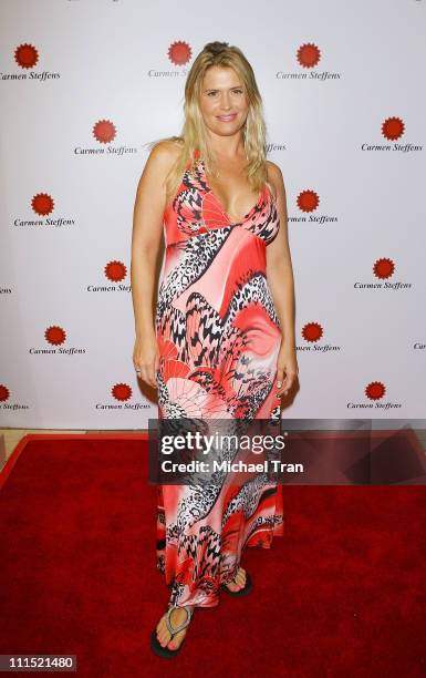 Actress Kristy Swanson attends the launch of Carmen Steffens 2008 Fall/Winter Collection at Westfields Fashion Square Mall on August 11, 2008 in...