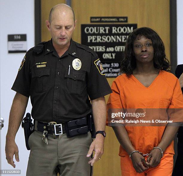 Pictured in this file photo from August 2010, Crystal Mangum, who was at the center of the Duke University lacrosse scandal, was charged with...