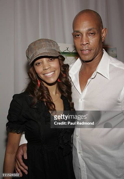 Ray Charles Robinson Jr and daughter during "Nailed" Los Angeles Premiere at Westwood Majestic Theater in Westwood, California, United States.