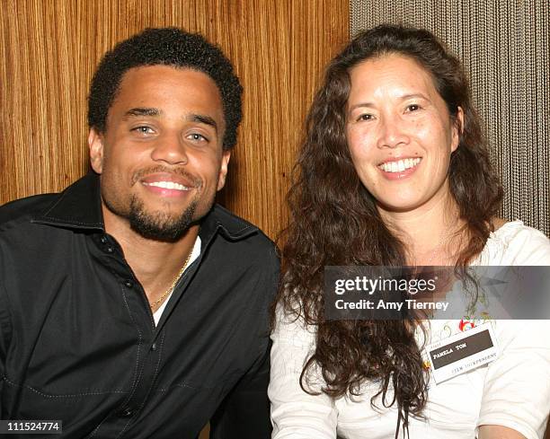 Michael Ealy and Pamela Tom during Film Independent Director Series 2006 in Los Angeles, California, United States.