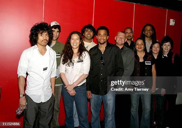 Patrick Epino, Pamela Tom, Michael Ealy, Joe Smoke of LA County Arts Commission, Aurora Guerrero, Andrea Janakis, Kim Yutani, Naveen Singh, Jay...