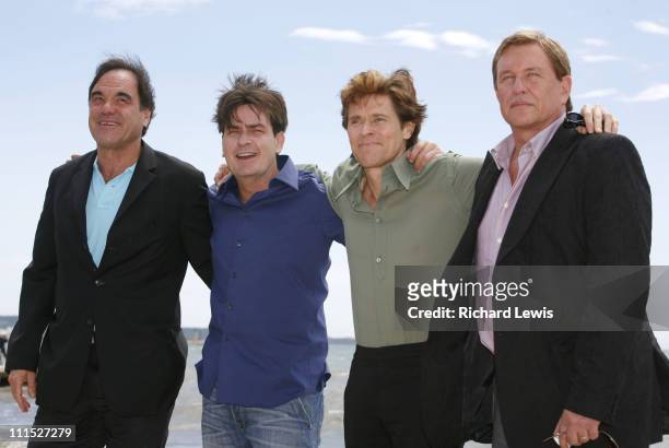 Oliver Stone, Charlie Sheen, Willem Dafoe and Tom Berenger