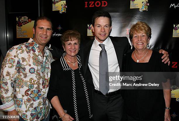 Actor Mark Wahlberg and his mother, Alma Wahlberg with guests attend M. Night Shyamalan's "The Happening" After Party hosted by IZOD to Support The...