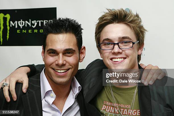 Eric Podwall and Jesse McCartney during Shane West and Eric Podwall's Birthday Party - June 25, 2006 at Skybar in Hollywood, California, United...