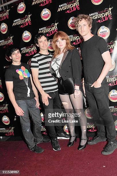 Chantal Claret and the band Morningwood attend the Amstel Light Amsterdam Live event at The Theater of Living Arts on July 16, 2009 in Philadelphia,...