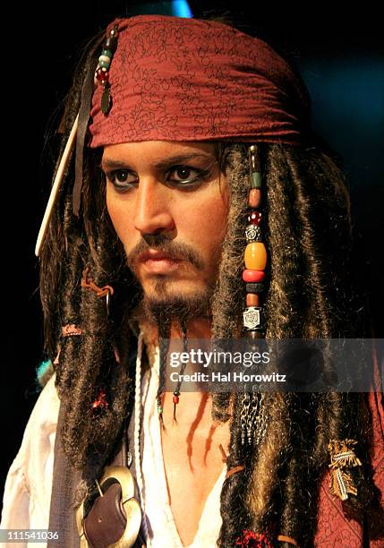 Wax sculpture of Johnny Depp as Captain Jack Sparrow