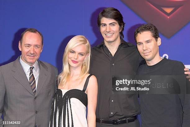 Kevin Spacey, Kate Bosworth, Brandon Routh and Bryan Singer