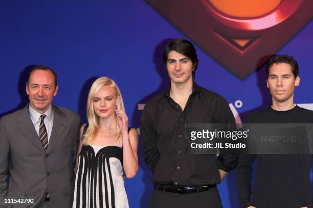 Kevin Spacey, Kate Bosworth, Brandon Routh and Bryan Singer