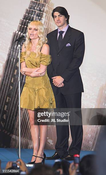 Brandon Routh and Kate Bosworth during "Superman Returns" Tokyo Premiere - Stage Greeting at Roppongi Hills Arena in Tokyo, Japan.