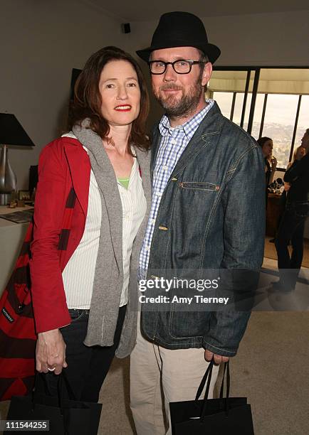 Valerie Faris and Jonathan Dayton during Primary Action's Liberace 2007 Oscar Suite - Day 1 at Liberace Penthouse in Beverly Hills, California,...