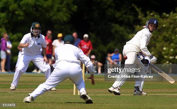 Caroline Atkins of England sets off down the wicket during on day one of the CricInfo Women's test between England and Australia at Shenley. DIGITAL...