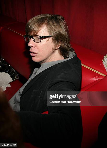 Thurston Moore during Satine "Celebrate the Love" Cocktail Party hosted by Kim Gordon at Marquee in New York City, New York, United States.