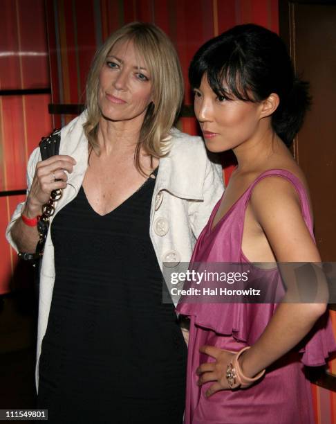 Kim Gordon and Jeannie Lee during Satine "Celebrate the Love" Cocktail Party hosted by Kim Gordon at Marquee in New York City, New York, United...