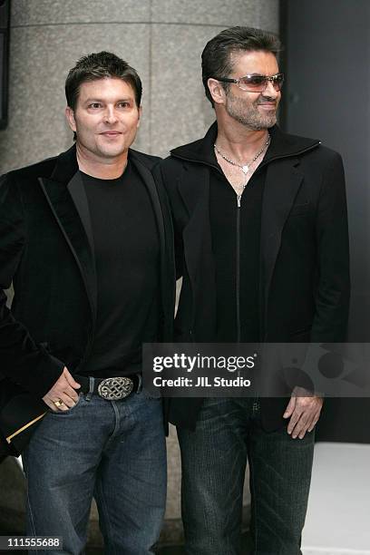 George Michael and partner Kenny Goss during Versace Hosts a Private Party for "George Michael: A Different Story'' - December 15, 2005 at Cafe Les...