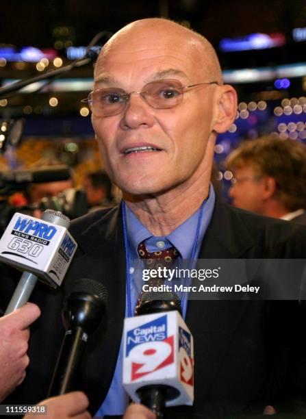 James Carville during Celebrity Sightings at the Democratic National Convention Day 3 - July 28, 2004 at Boston Fleet Center in Boston,...