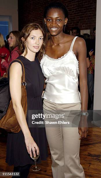 Kate Elson and Oluchi during Olympus Fashion Week Spring 2005 - Ann Taylor Celebrates 50th Anniversary With Vogue at Chelsea Art Museum in New York...