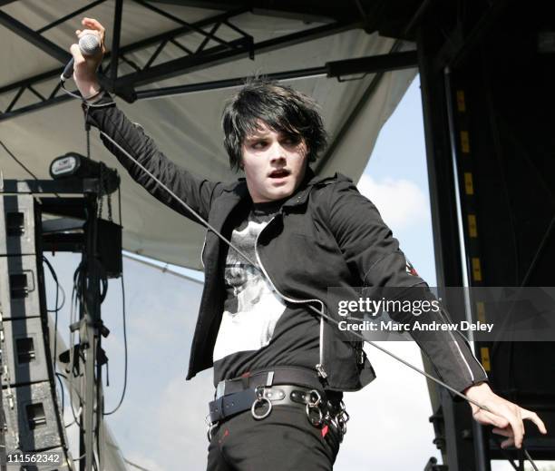 Gerard Way of My Chemical Romance during 2005 Vans Warped Tour - Columbus at Germain Amphitheatre in Columbus, Ohio, United States.