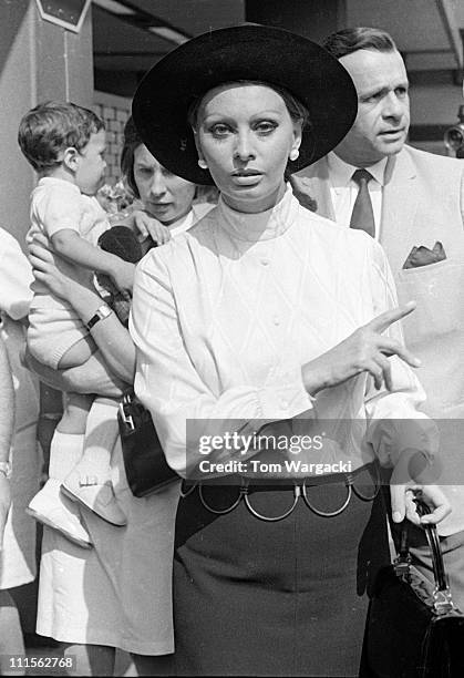 Sophia Loren during Sophia Loren Sighting at JFK Airport - May 17, 1971 at JFK Airport in New York City, United States.