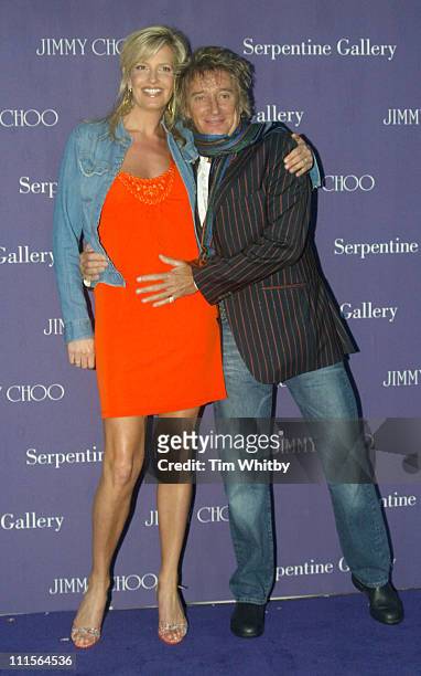 Penny Lancaster and Rod Stewart during The 2005 Serpentine Gallery Summer Party Co-hosted By Jimmy Choo - Outside Arrivals at The Serpentine Gallery...