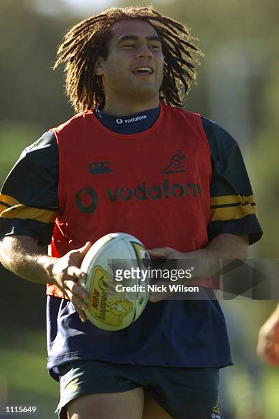 George Smith of Australia in action at the Wallabies training session held at International Stadium, Coffs Harbour, Australia. DIGITAL IMAGE...