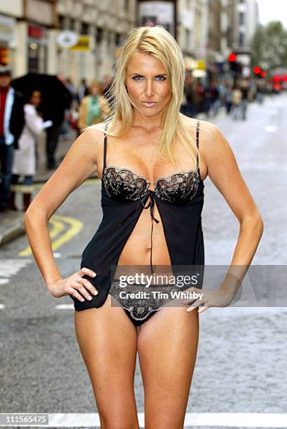 Nancy Sorrell during Nancy's Naughty Knickers - Photocall at Ann Summers in London, Great Britain.