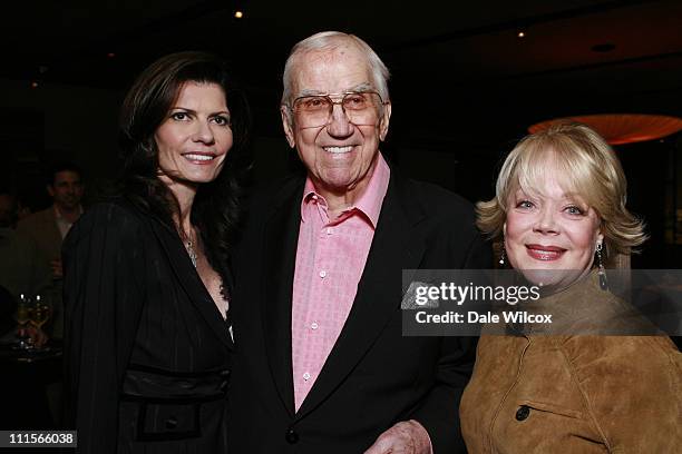 Pam McMahon, Ed McMahon and Candy Spelling during Nancy Davis "Lean On Me" Book Launch Party at Norman's in Los Angeles, California, United States.