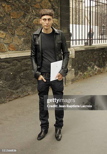 Hedi Slimane during Paris Haute Couture Fashion Week - Fall/Winter 2005 - Chanel - Arrivals in Paris, France.