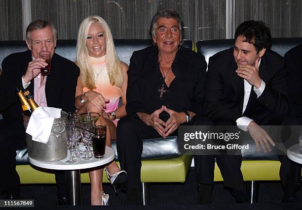 Hugh Hefner, Kendra Wilkinson, Roberto Cavalli and George Maloof