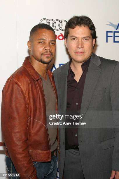 Cuba Gooding Jr. And Julio Cedill during AFI Fest 2005 - Centerpiece Gala Presentation of "The Three Burials of Melquiades Estrada" - Arrivals in Los...