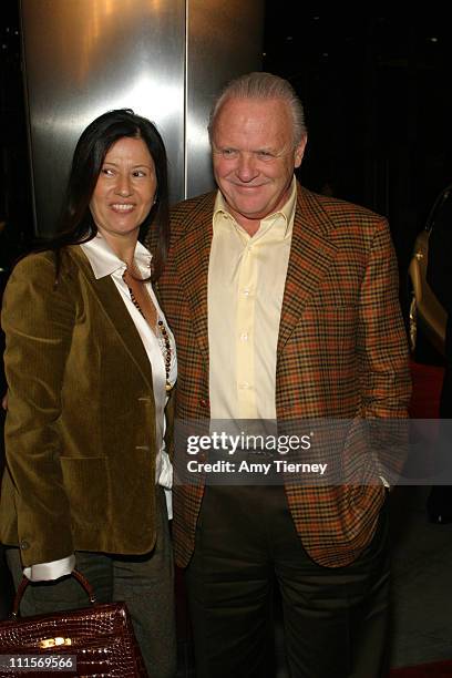 Mrs. Anthony Hopkins and Anthony Hopkins during AFI Fest 2005 - "The World's Fastest Indian" Los Angeles Premiere - Arrivals at ArcLight Hollywood...