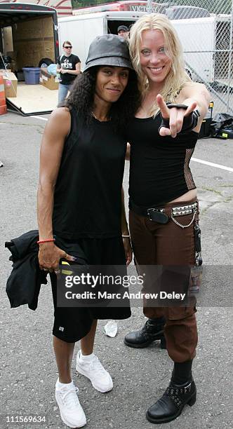 Jada Pinkett Smith of Wicked Wisdom and Angela Gossow of Arch Enemy