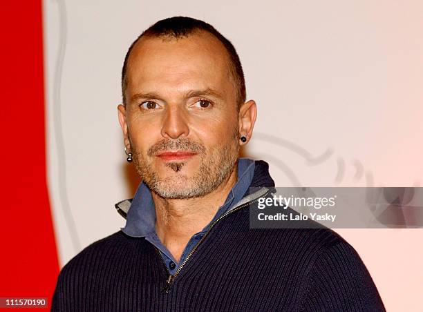 Miguel Bose during Miguel Bose Launches His CD "Velvetina" at Alternativa Club in Madrid, Spain.