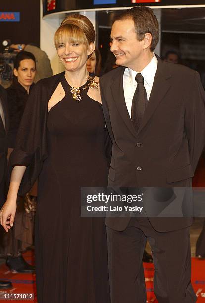 Spanish Prime Minister Jose Luis Rodriguez Zapatero and wife Sonsoles Espinosa